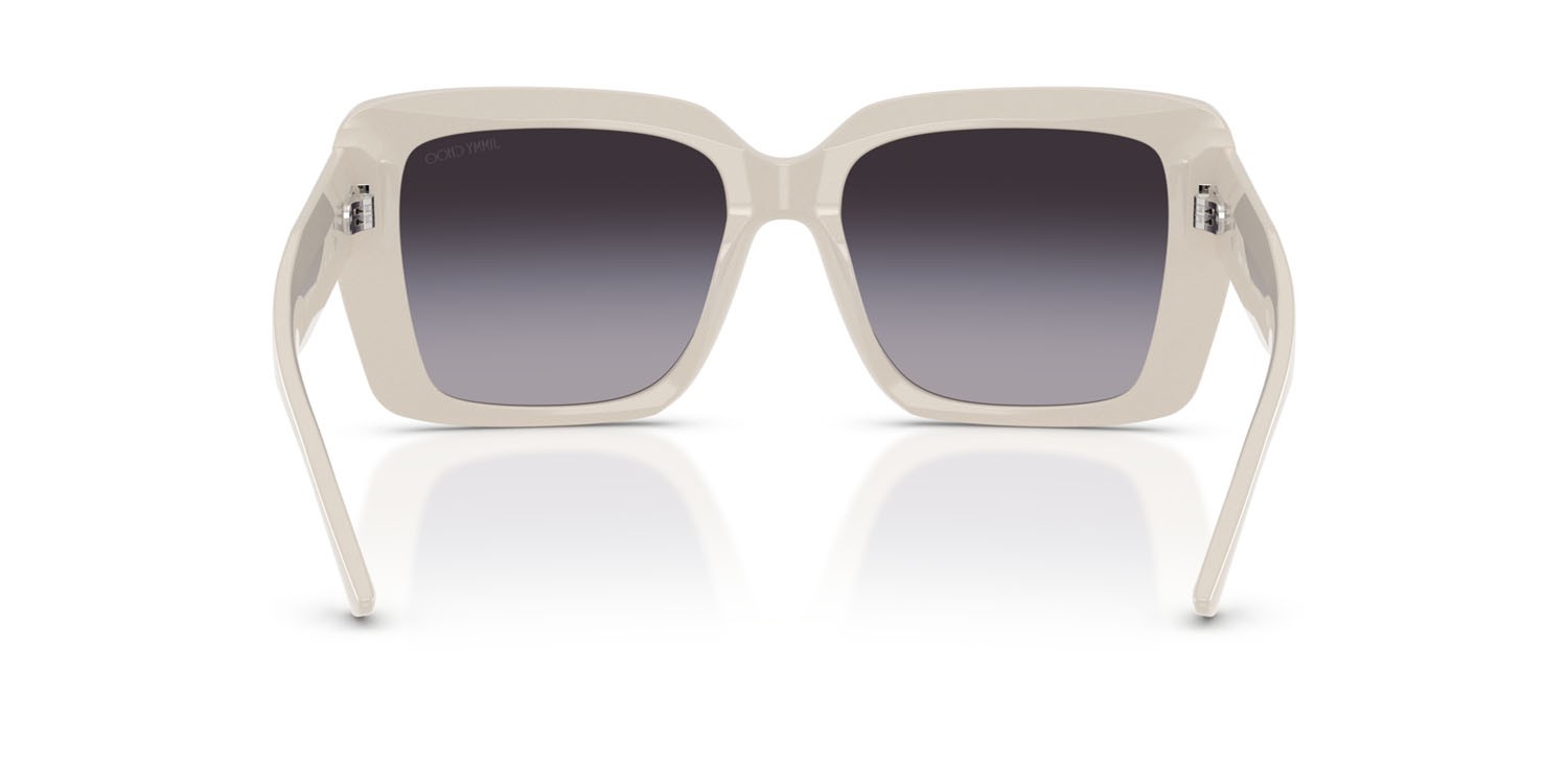 Occhiali da sole Jimmy Choo JC 5042 (50088G) colore bianco latte forma quadrato lenti grigio sfumato