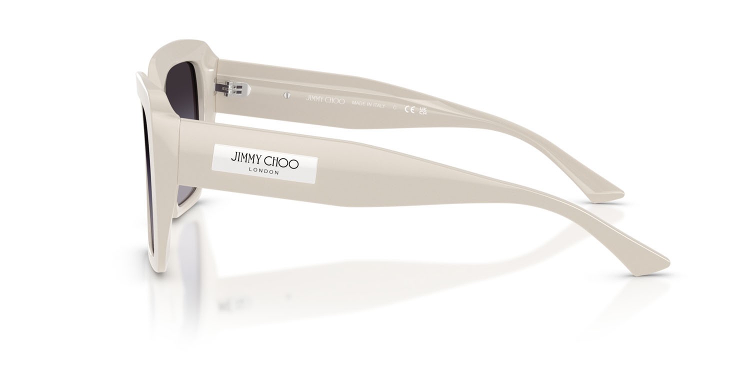 Occhiali da sole Jimmy Choo JC 5042 (50088G) colore bianco latte forma quadrato lenti grigio sfumato