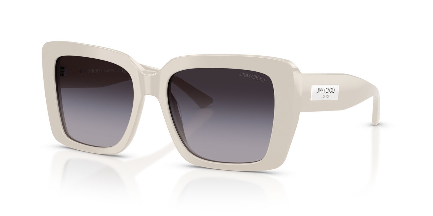 Occhiali da sole Jimmy Choo JC 5042 (50088G) colore bianco latte forma quadrato lenti grigio sfumato