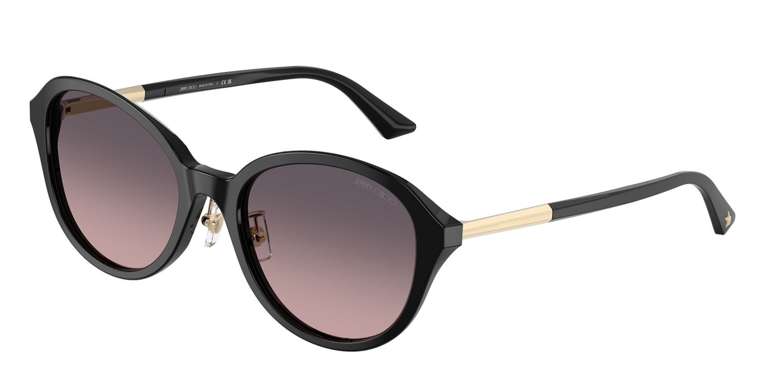 Occhiali da sole Jimmy Choo JC 5044D (500046) colore nero forma pantos lenti rosa sfumato grigio
