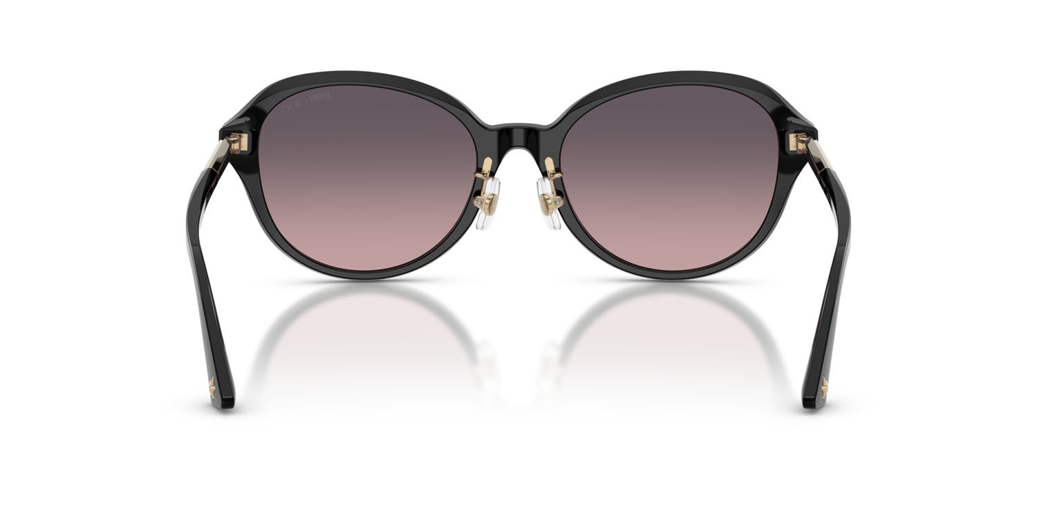 Occhiali da sole Jimmy Choo JC 5044D (500046) colore nero forma pantos lenti rosa sfumato grigio