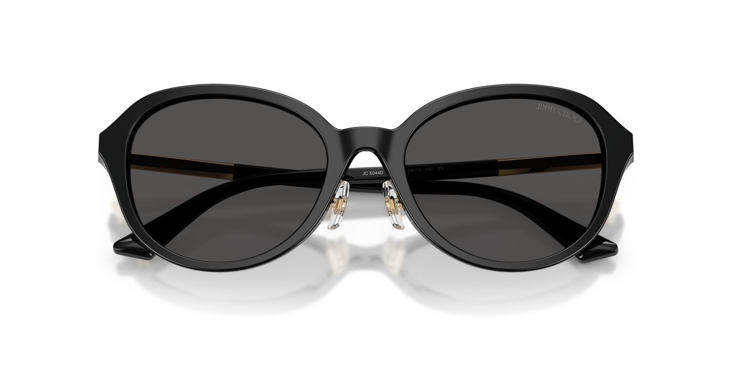 Occhiali da sole Jimmy Choo JC 5044D (500087) colore nero forma pantos lenti grigio scuro