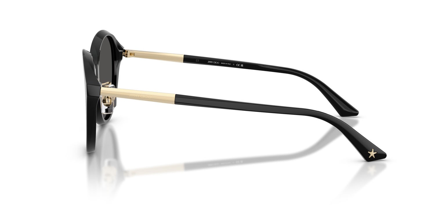 Occhiali da sole Jimmy Choo JC 5044D (500087) colore nero forma pantos lenti grigio scuro