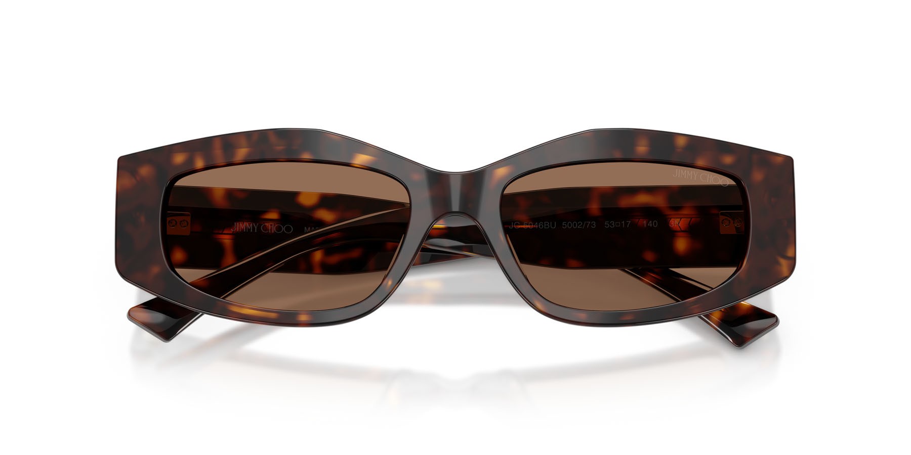 Sunglasses Jimmy Choo JC 5046BU (500273) color havana shape irregular lenses marrone scuro