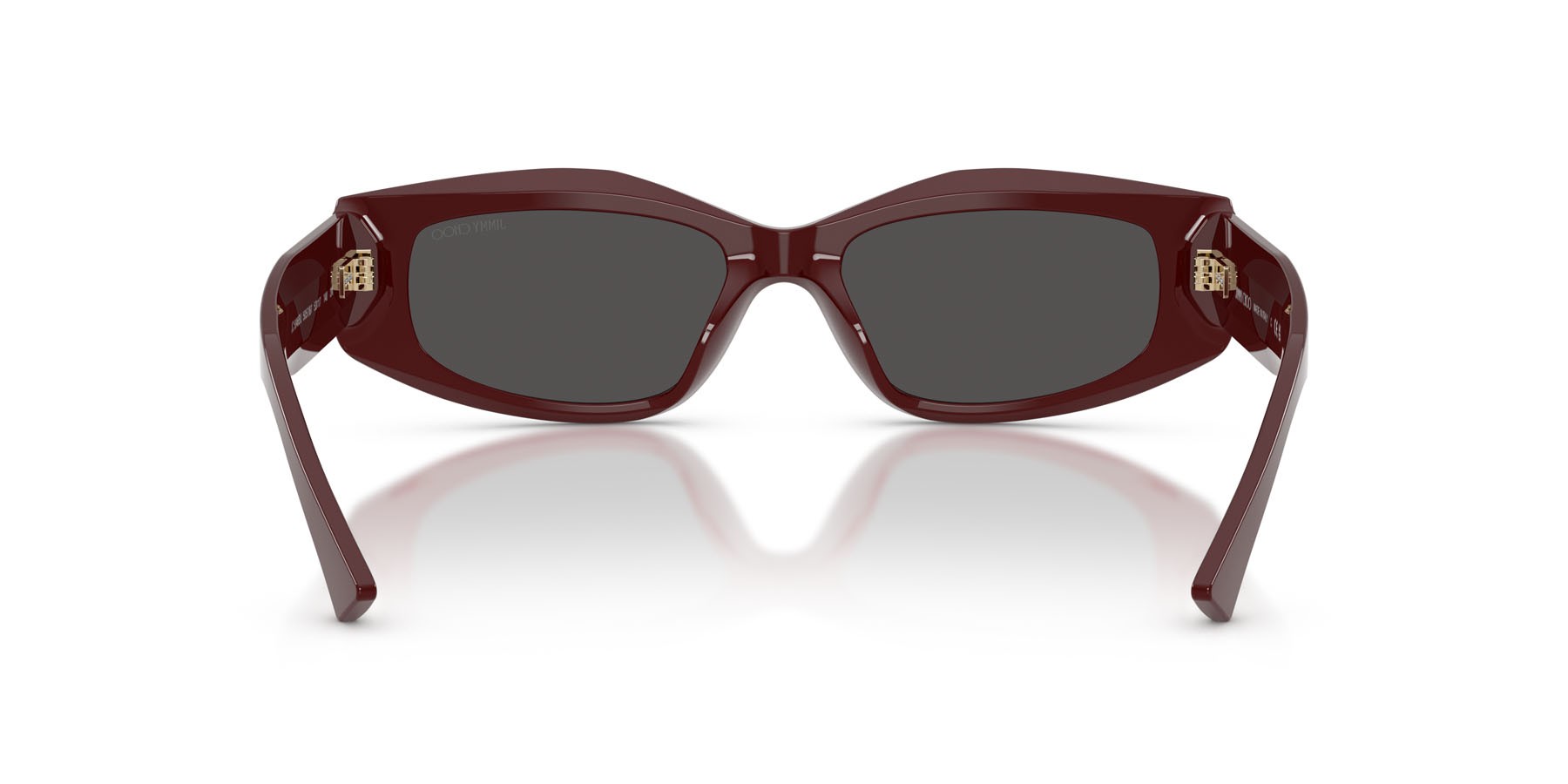 Sunglasses Jimmy Choo JC 5046BU (505787) color mirtillo rosso shape irregular lenses grigio scuro