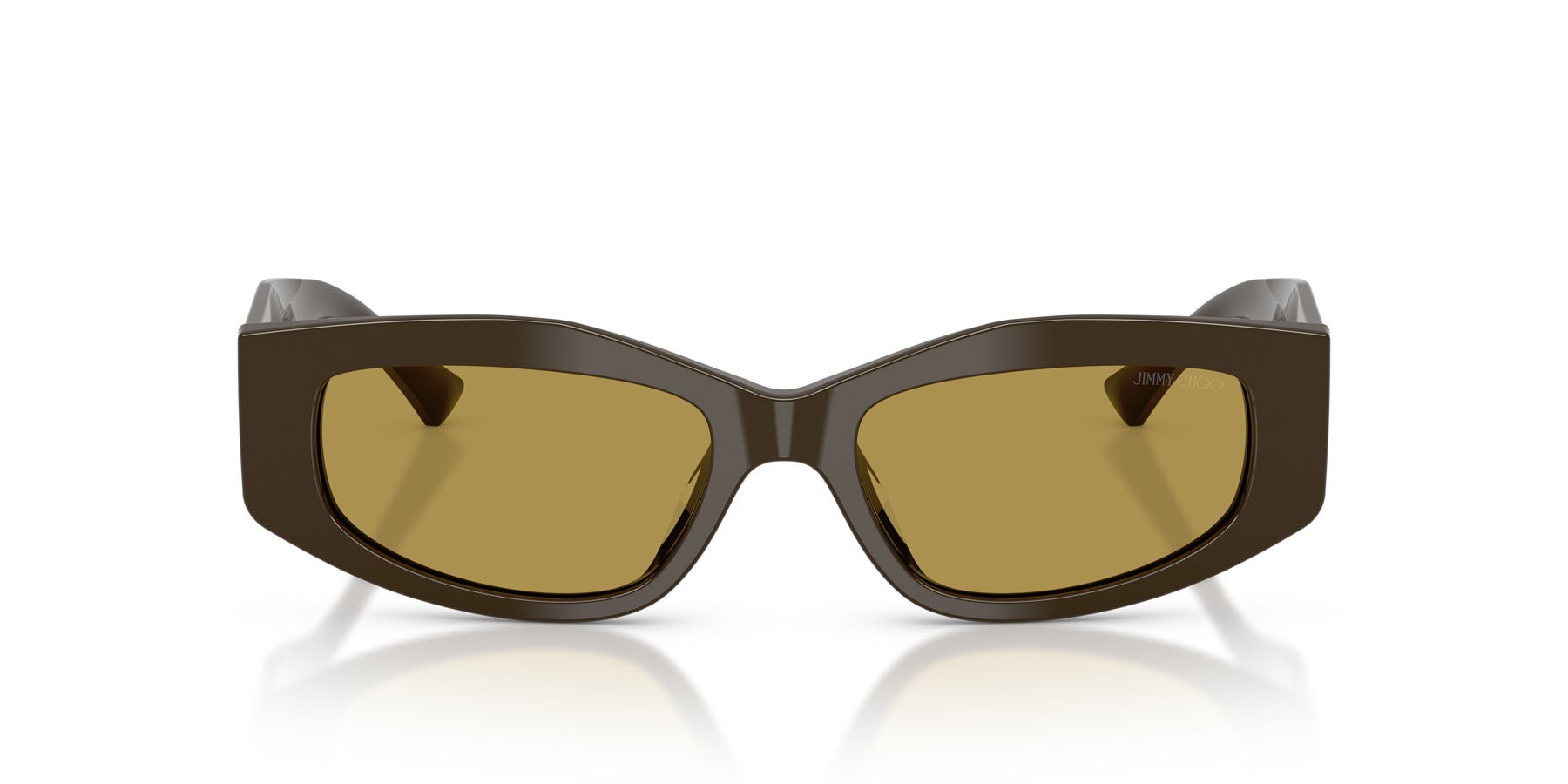 Occhiali da sole Jimmy Choo JC 5046BU (5060/2) colore verde cappero forma irregolare lenti verde