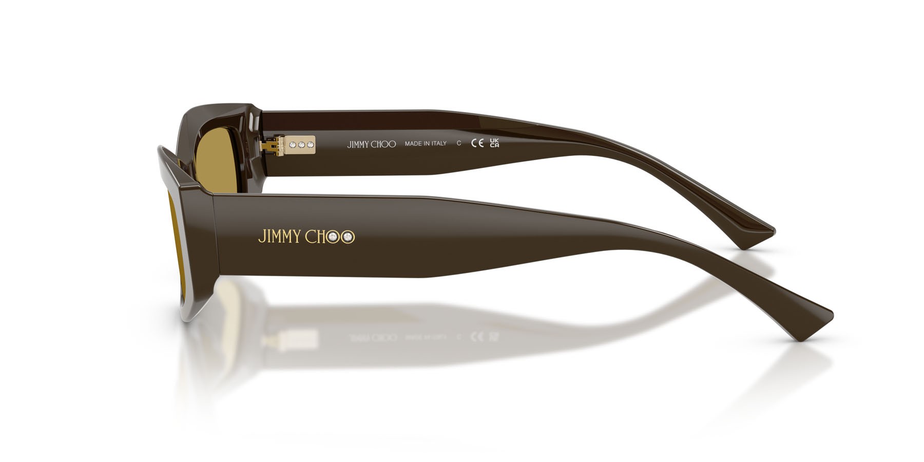 Occhiali da sole Jimmy Choo JC 5046BU (5060/2) colore verde cappero forma irregolare lenti verde
