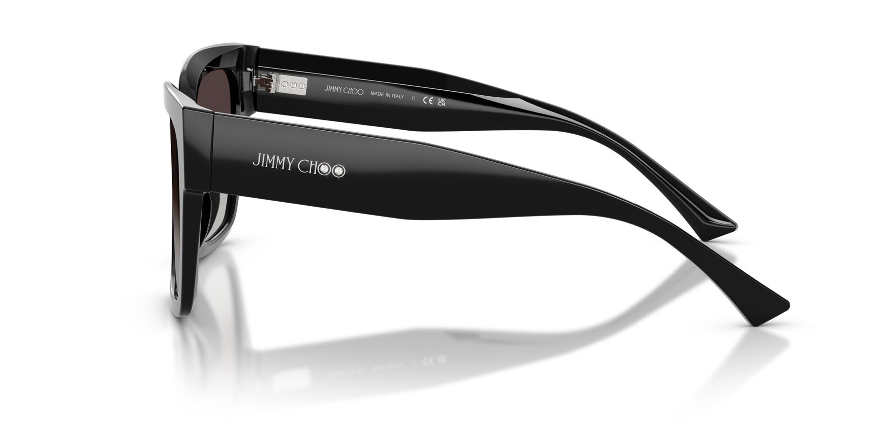 Occhiali da sole Jimmy Choo JC 5047B (50008G) colore nero forma quadrato lenti grigio sfumato
