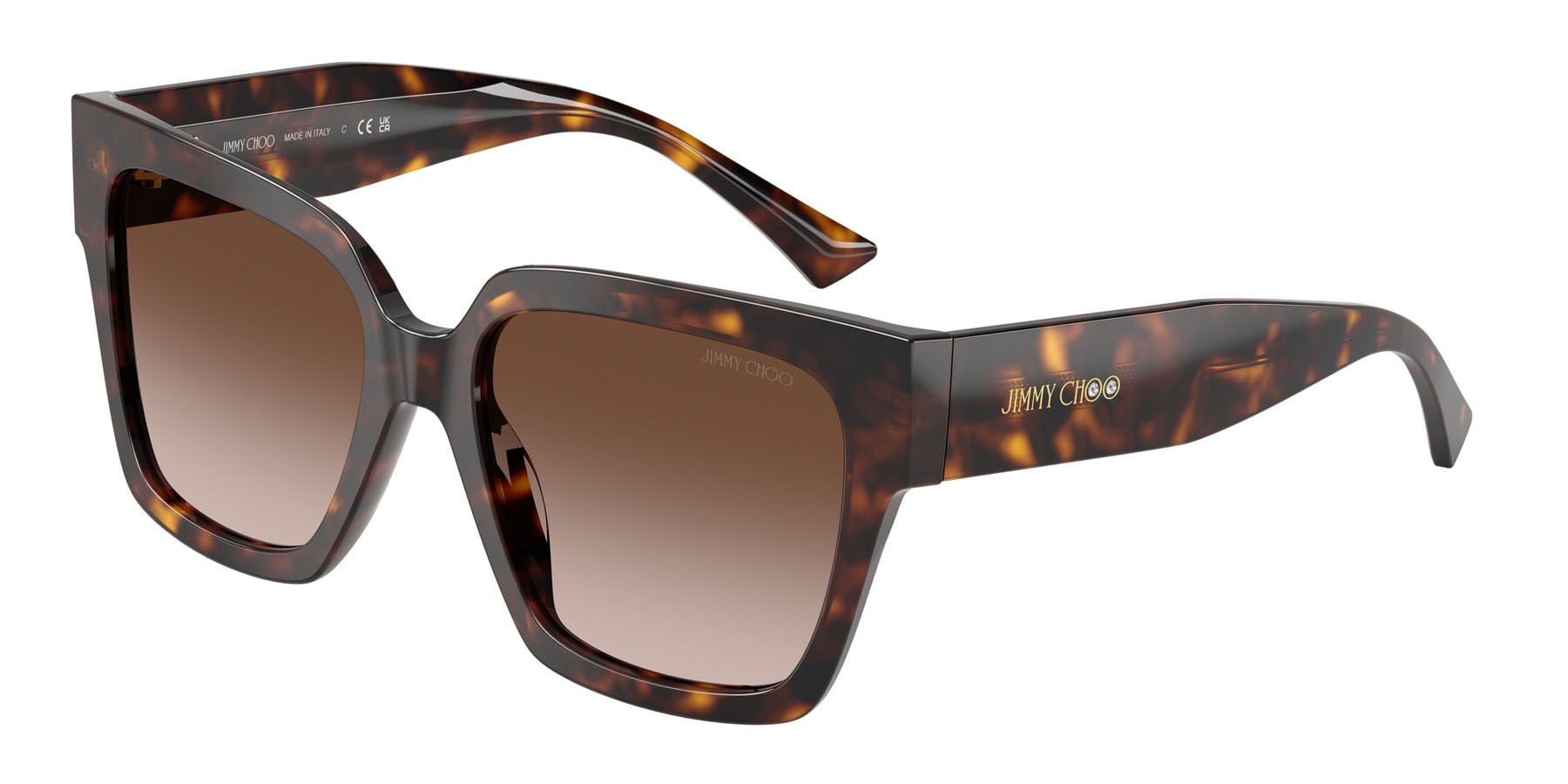 Sunglasses Jimmy Choo JC 5047B (500213) color havana shape square lenses marrone sfumato