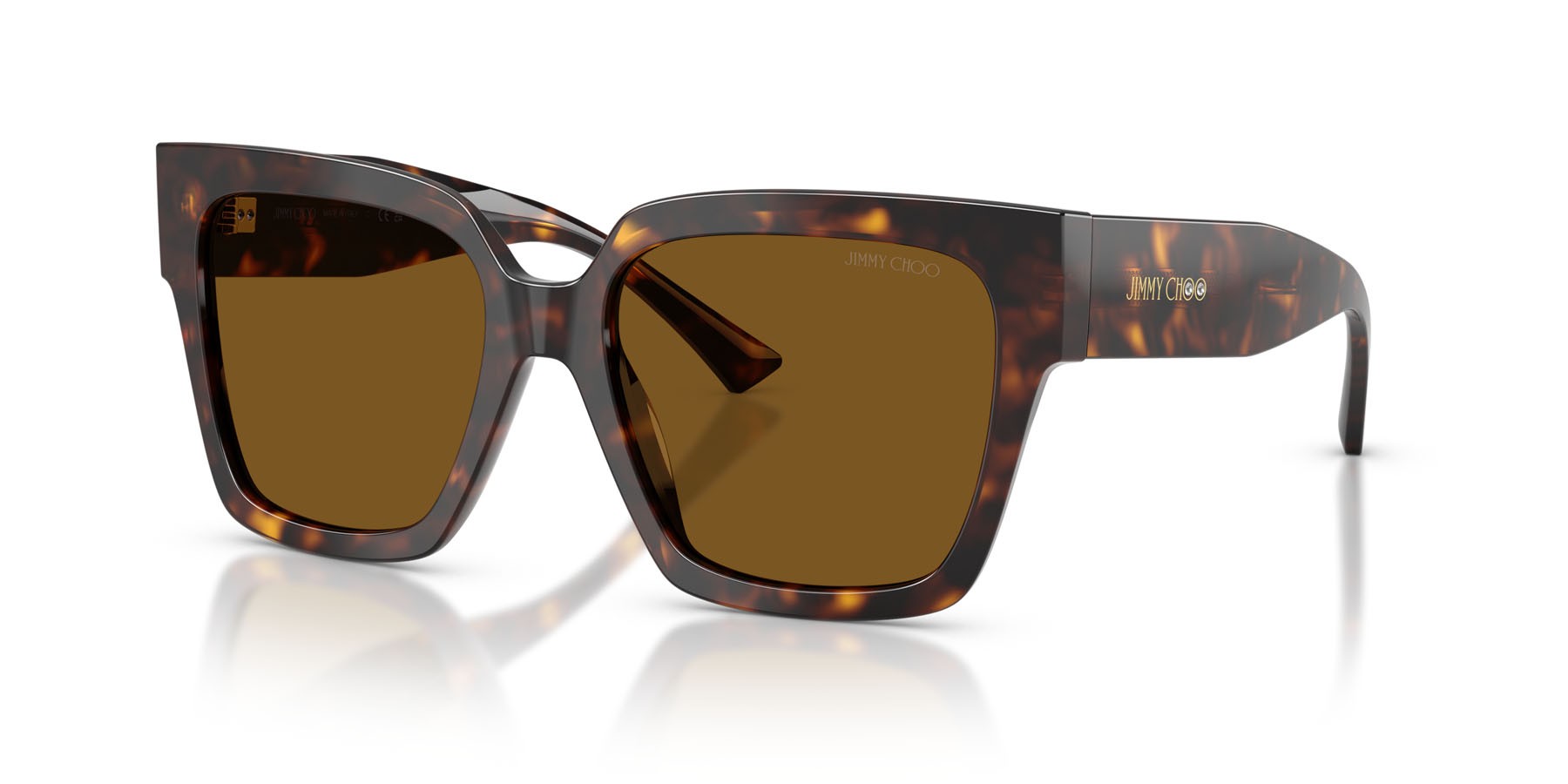 Occhiali da sole Jimmy Choo JC 5047B (500283) colore havana forma quadrato lenti polarizzata marrone