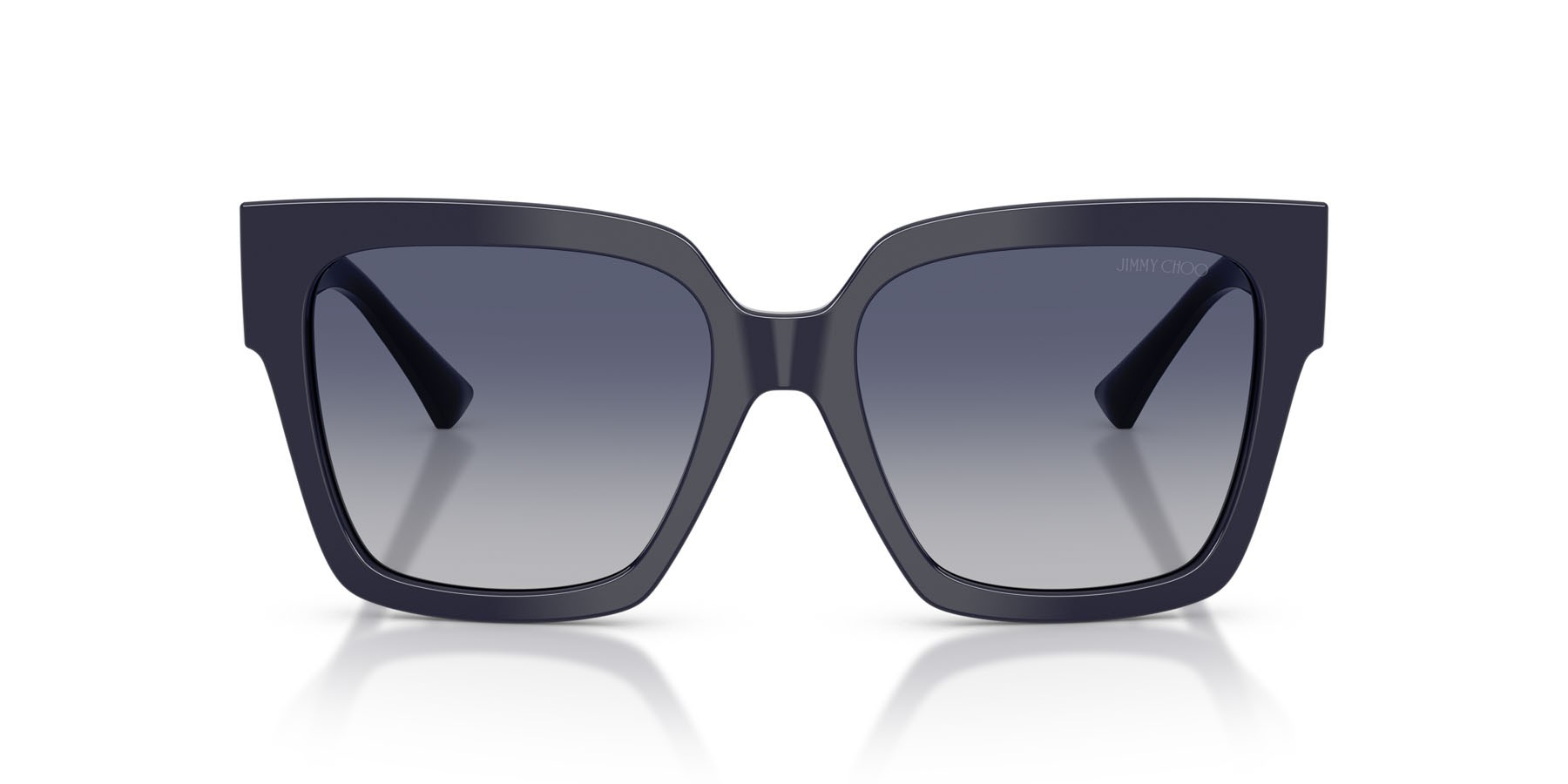 Occhiali da sole Jimmy Choo JC 5047B (50164L) colore blu navy forma quadrato lenti grigio chiaro sfumato blu scuro