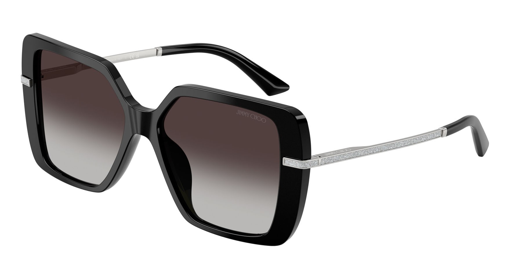Occhiali da sole Jimmy Choo JC 5048JU (50008G) colore nero forma quadrato lenti grigio sfumato