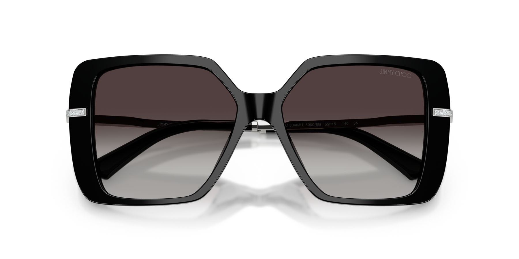 Occhiali da sole Jimmy Choo JC 5048JU (50008G) colore nero forma quadrato lenti grigio sfumato