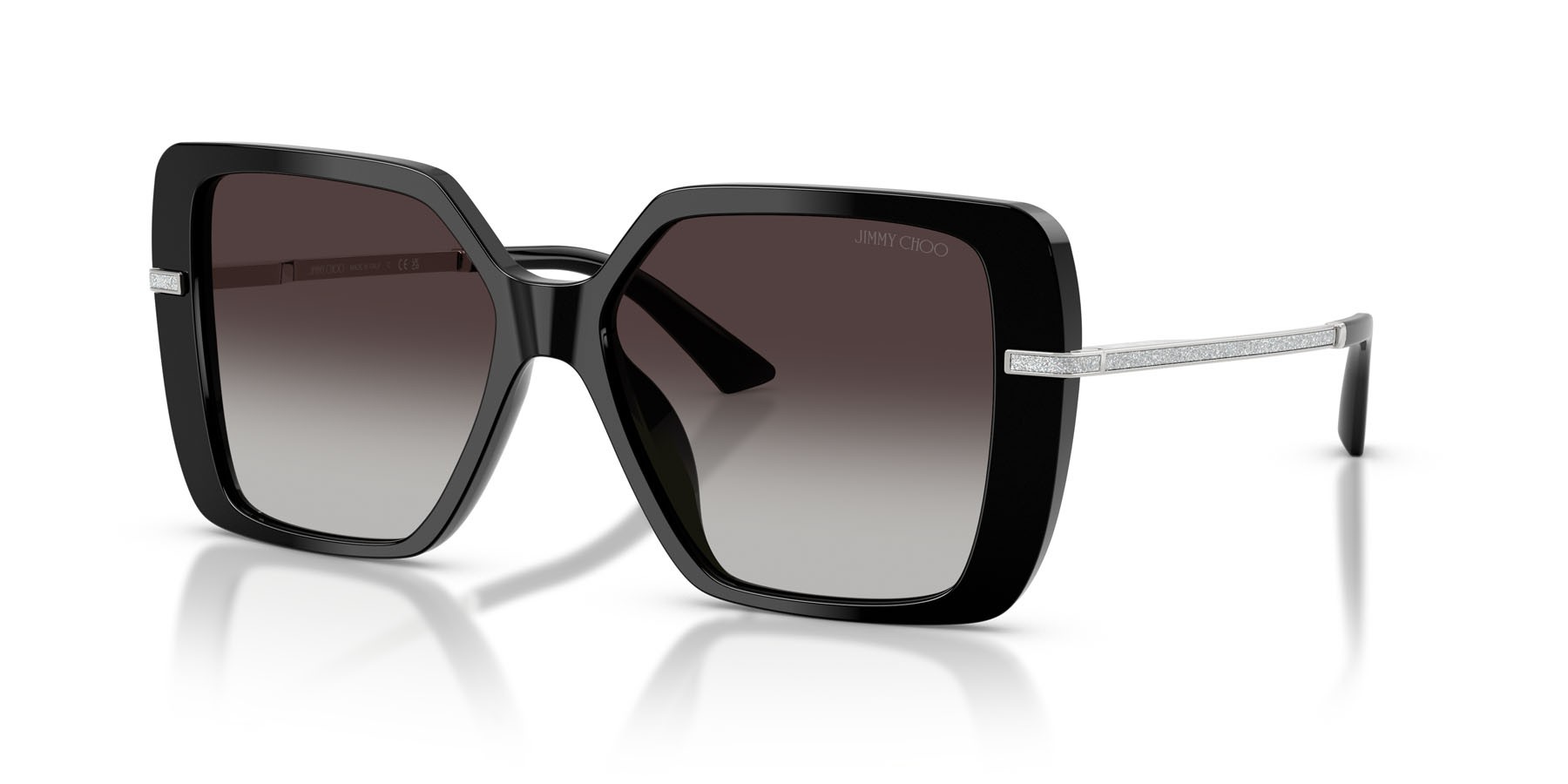 Occhiali da sole Jimmy Choo JC 5048JU (50008G) colore nero forma quadrato lenti grigio sfumato