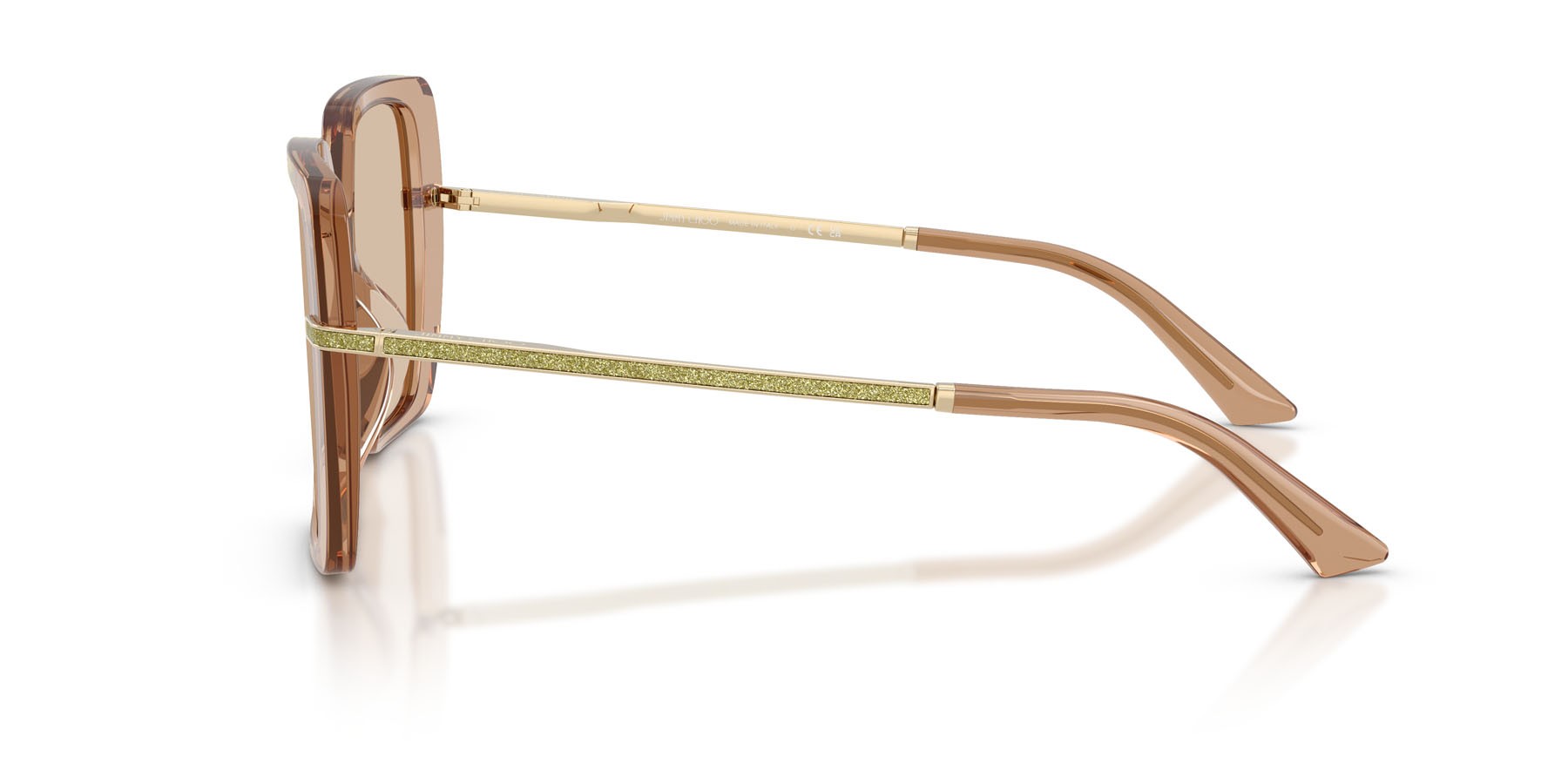 Occhiali da sole Jimmy Choo JC 5048JU (507693) colore tan trasparente forma quadrato lenti marrone chiaro