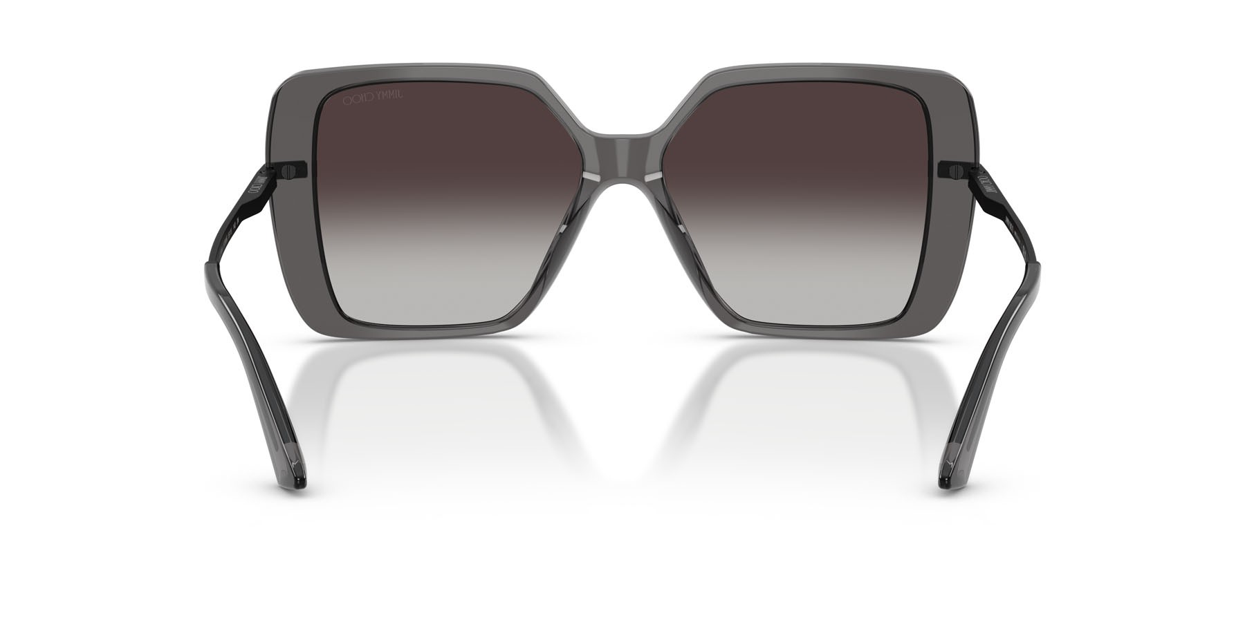 Occhiali da sole Jimmy Choo JC 5048JU (50788G) colore nero trasparente forma quadrato lenti grigio sfumato