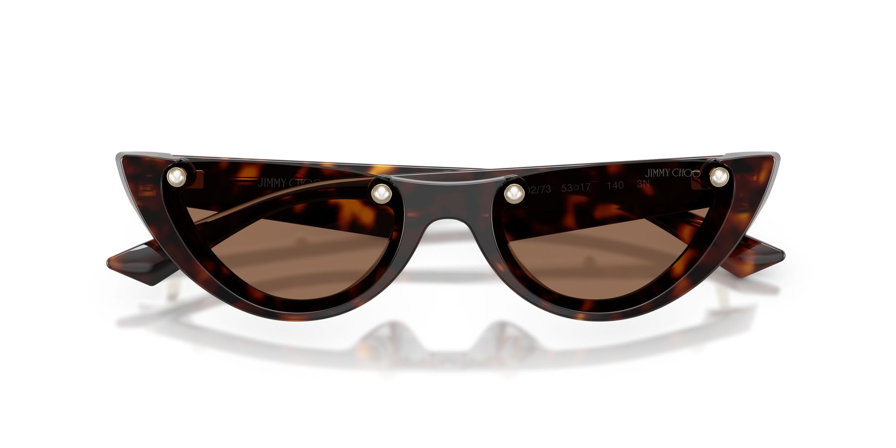 Occhiali da sole Jimmy Choo JC 5049HU (500273) colore havana forma ovale lenti marrone scuro
