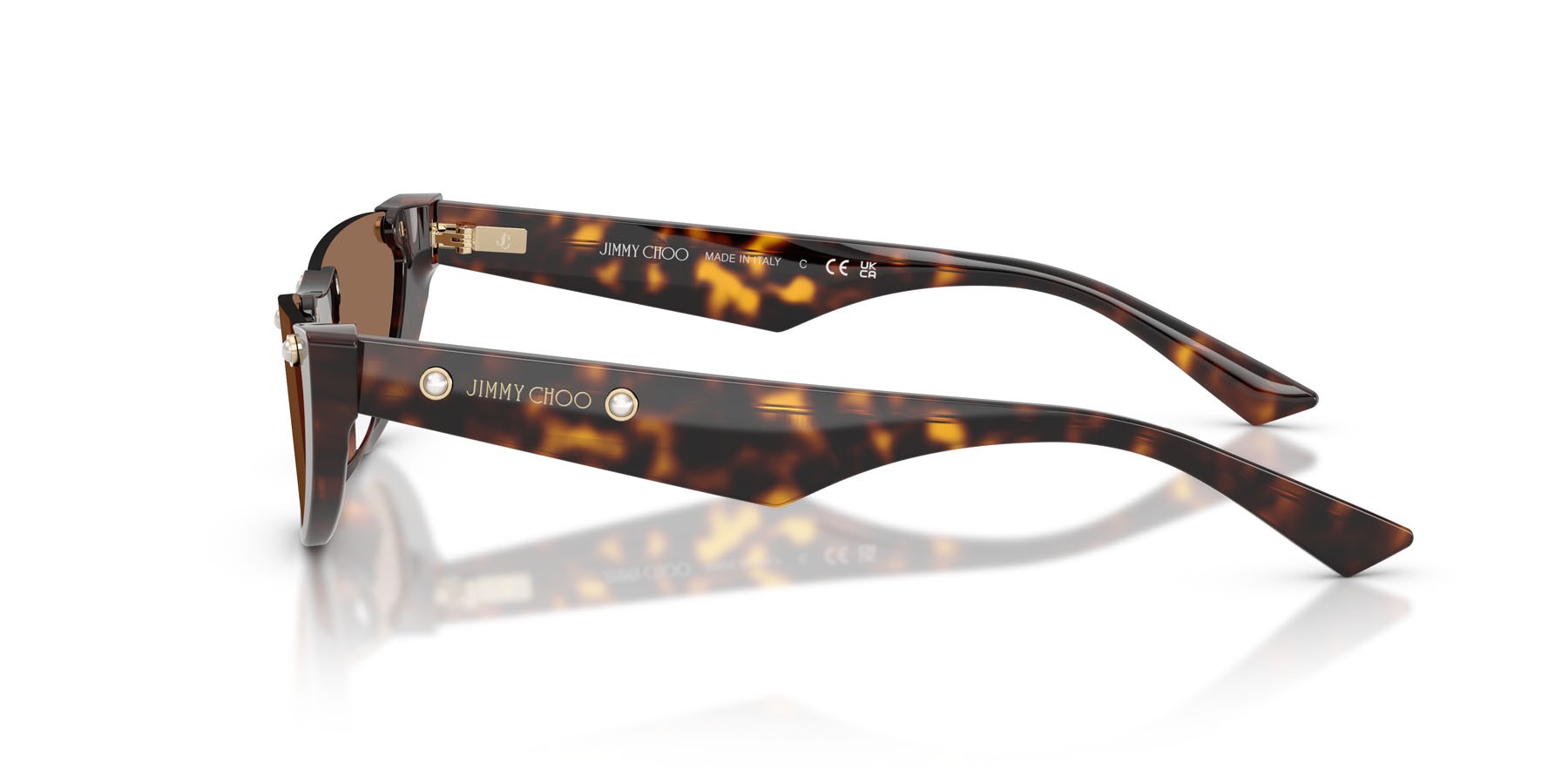 Occhiali da sole Jimmy Choo JC 5049HU (500273) colore havana forma ovale lenti marrone scuro
