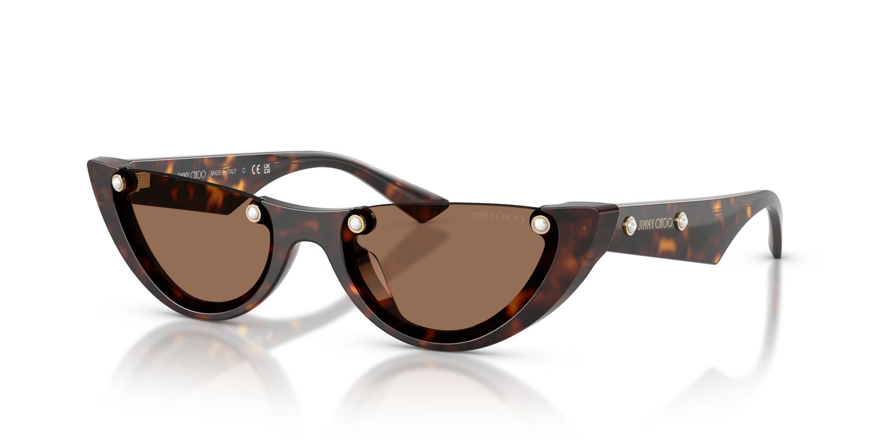 Occhiali da sole Jimmy Choo JC 5049HU (500273) colore havana forma ovale lenti marrone scuro