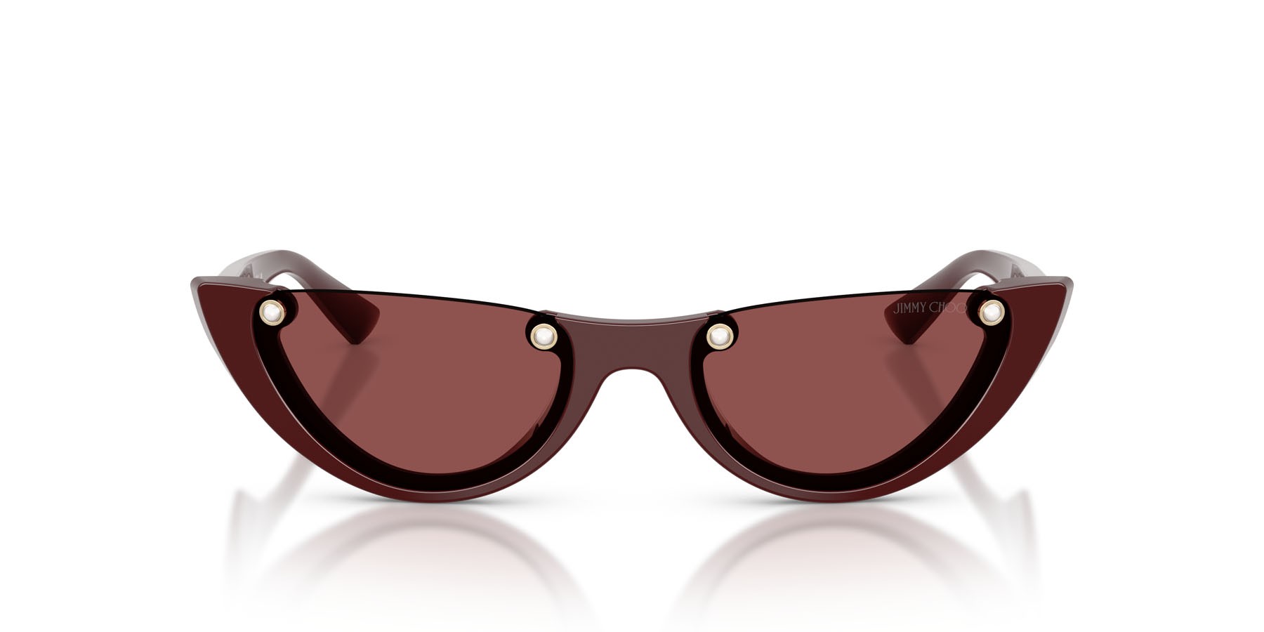 Occhiali da sole Jimmy Choo JC 5049HU (505775) colore mirtillo rosso forma ovale lenti violetto scuro
