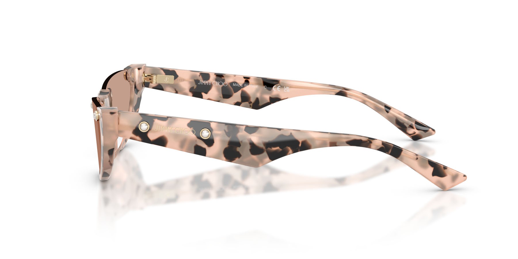 Occhiali da sole Jimmy Choo JC 5049HU (508073) colore havana rosa forma ovale lenti marrone
