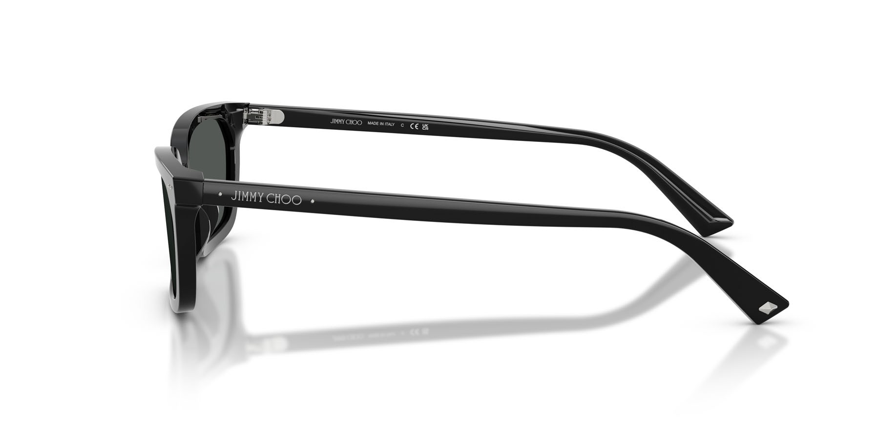 Occhiali da sole Jimmy Choo JC 5050U (500087) colore nero forma rettangolare lenti grigio scuro