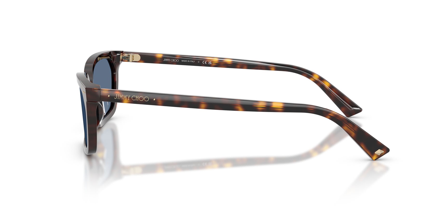 Occhiali da sole Jimmy Choo JC 5050U (500280) colore havana forma rettangolare lenti blu