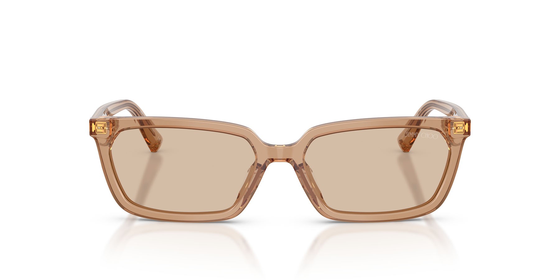 Occhiali da sole Jimmy Choo JC 5050U (507693) colore tan trasparente forma rettangolare lenti marrone chiaro