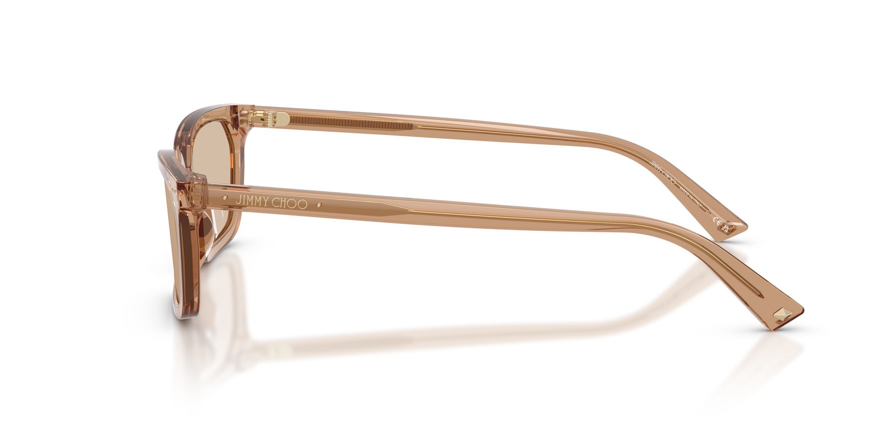Occhiali da sole Jimmy Choo JC 5050U (507693) colore tan trasparente forma rettangolare lenti marrone chiaro