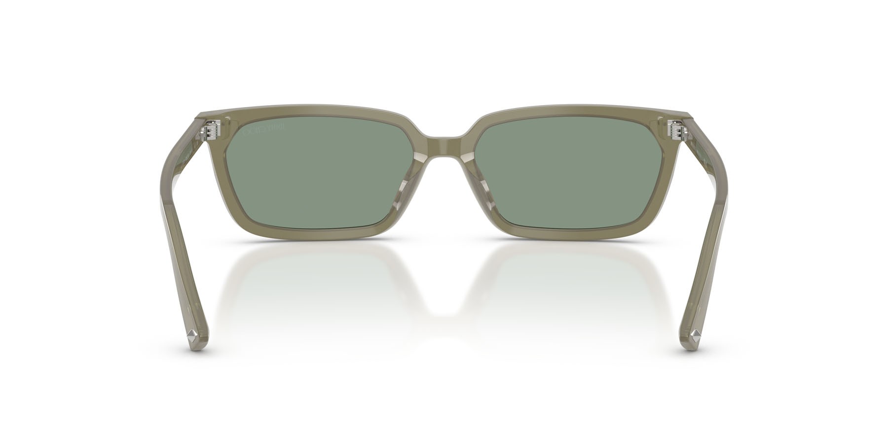 Occhiali da sole Jimmy Choo JC 5050U (508230) colore verde opalino forma rettangolare lenti specchio verde-nero