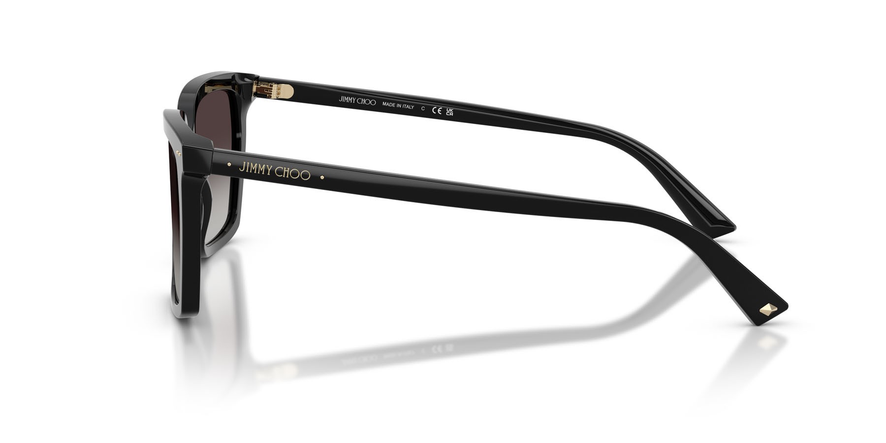 Occhiali da sole Jimmy Choo JC 5051 (50008G) colore nero forma quadrato lenti grigio sfumato