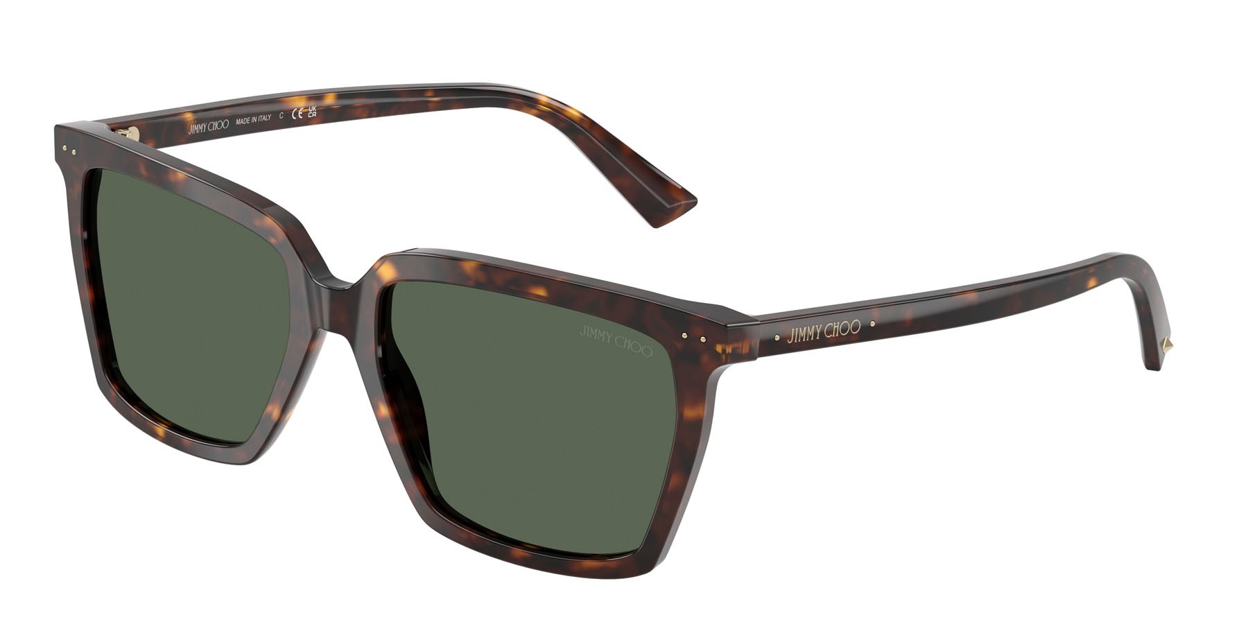 Occhiali da sole Jimmy Choo JC 5051 (500271) colore havana forma quadrato lenti verde scuro