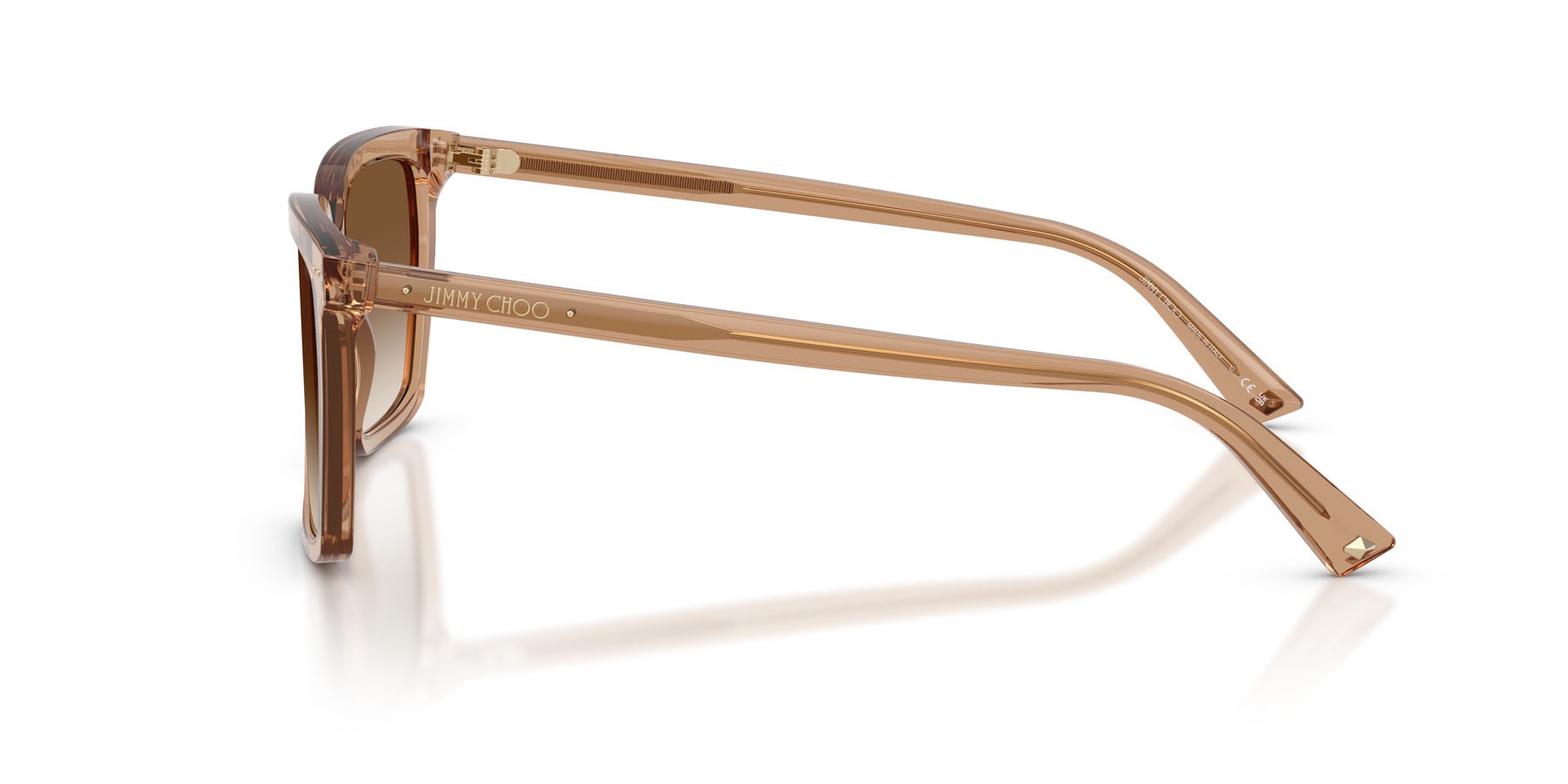 Occhiali da sole Jimmy Choo JC 5051 (507613) colore tan trasparente forma quadrato lenti marrone sfumato