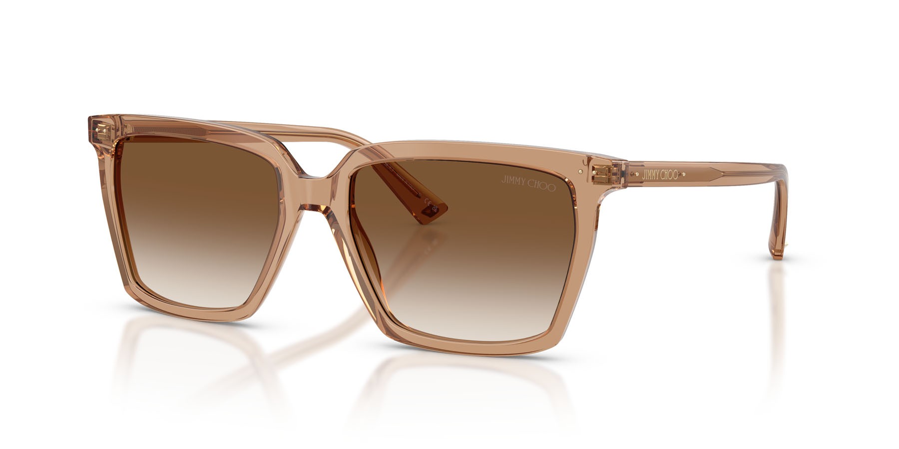 Occhiali da sole Jimmy Choo JC 5051 (507613) colore tan trasparente forma quadrato lenti marrone sfumato