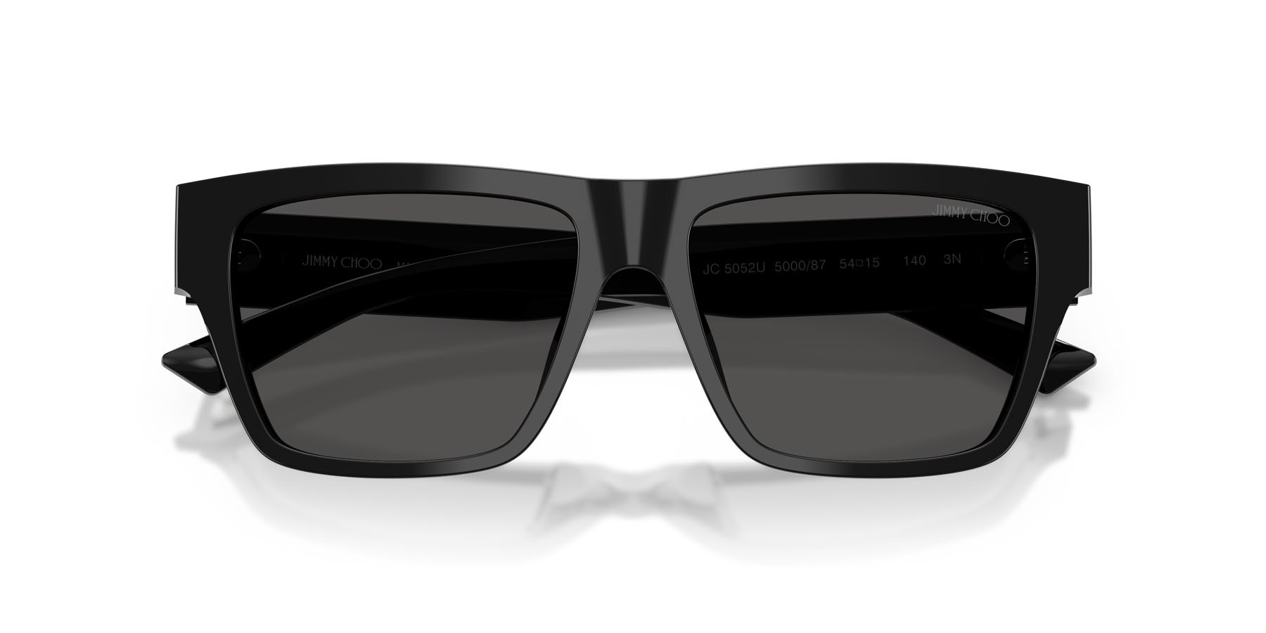 Occhiali da sole Jimmy Choo JC 5052U (500087) colore nero forma rettangolare lenti grigio scuro