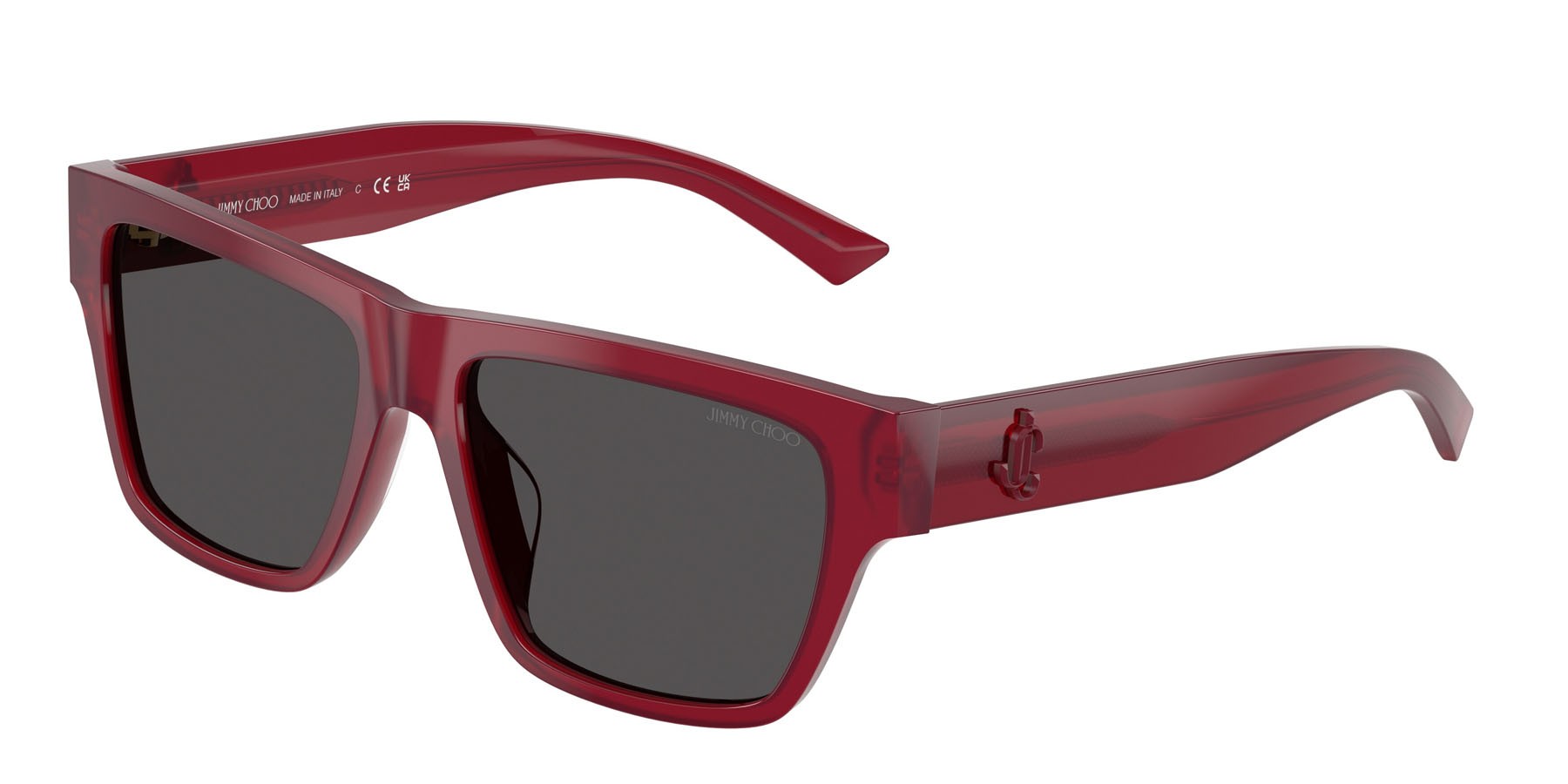 Sunglasses Jimmy Choo JC 5052U (508187) color mirtillo opalino shape rectangle lenses grigio scuro