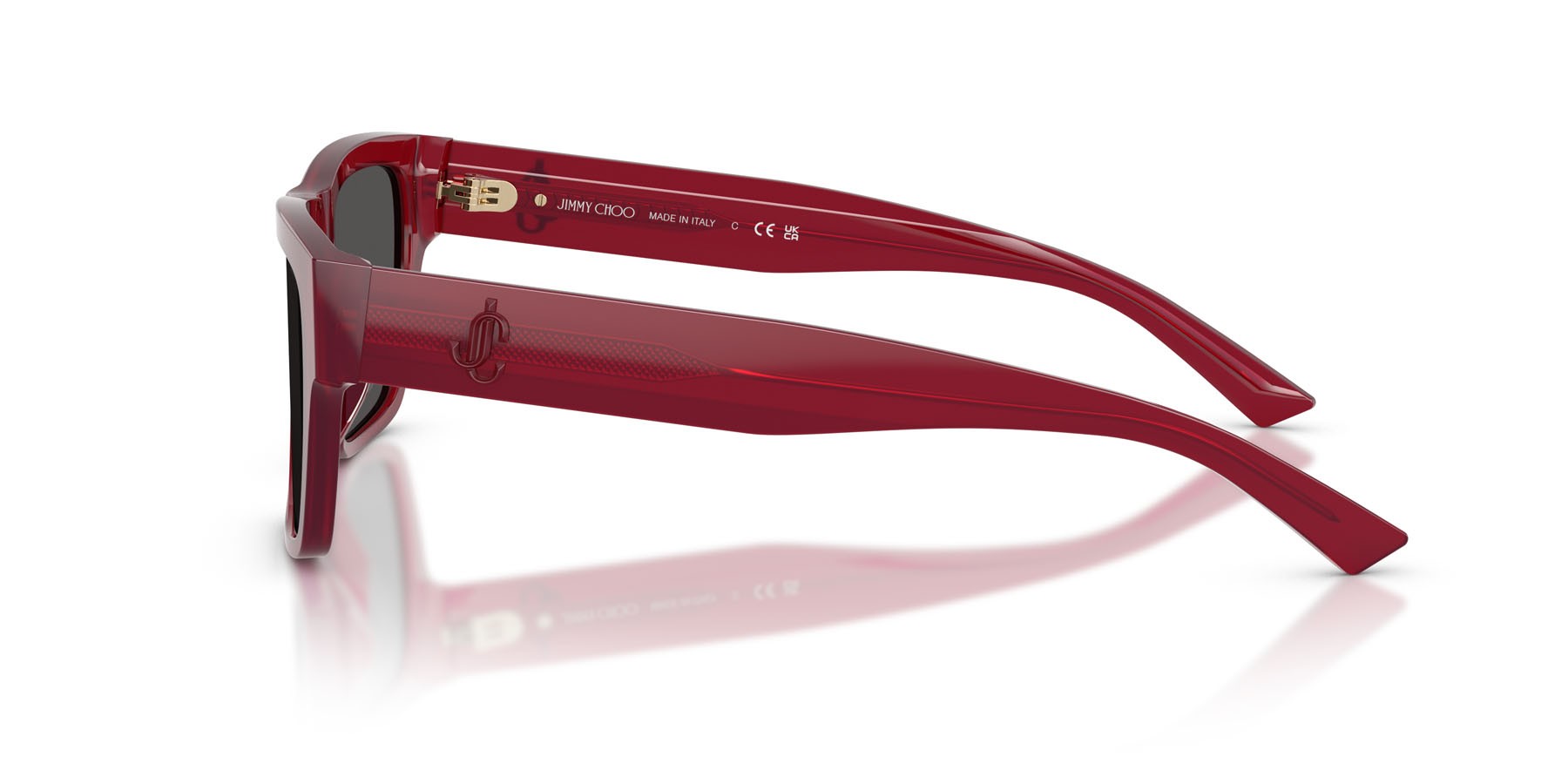 Sunglasses Jimmy Choo JC 5052U (508187) color mirtillo opalino shape rectangle lenses grigio scuro