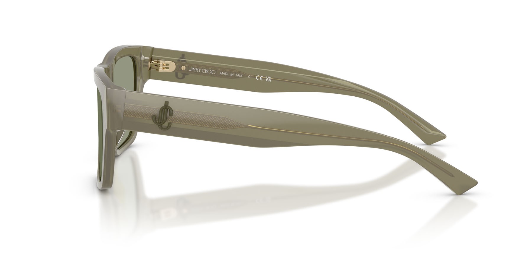 Occhiali da sole Jimmy Choo JC 5052U (5082/2) colore verde opalino forma rettangolare lenti verde