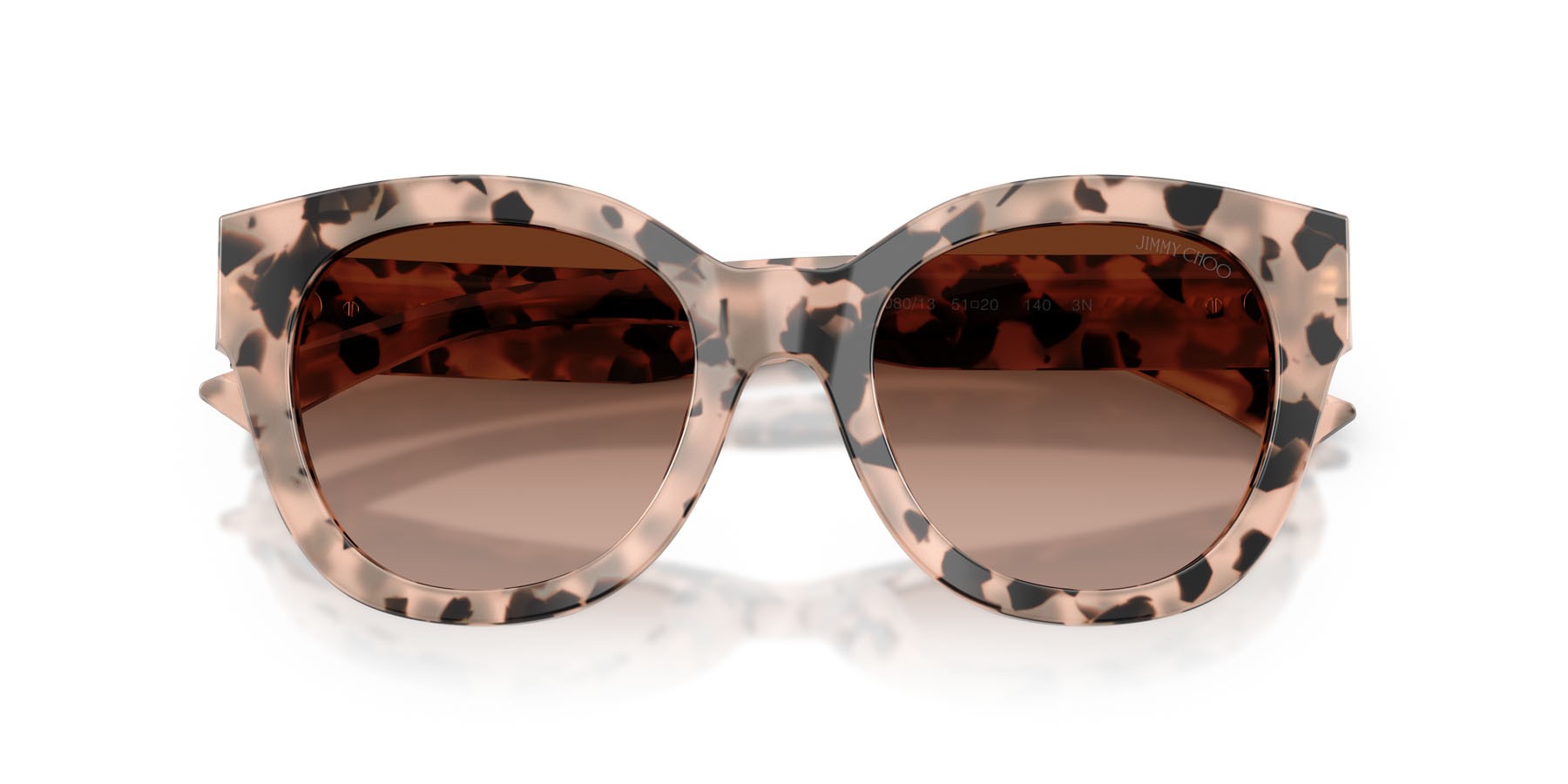 Sunglasses Jimmy Choo JC 5053 (508013) color havana rosa shape round lenses marrone sfumato