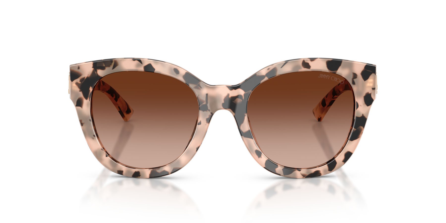 Sunglasses Jimmy Choo JC 5053 (508013) color havana rosa shape round lenses marrone sfumato