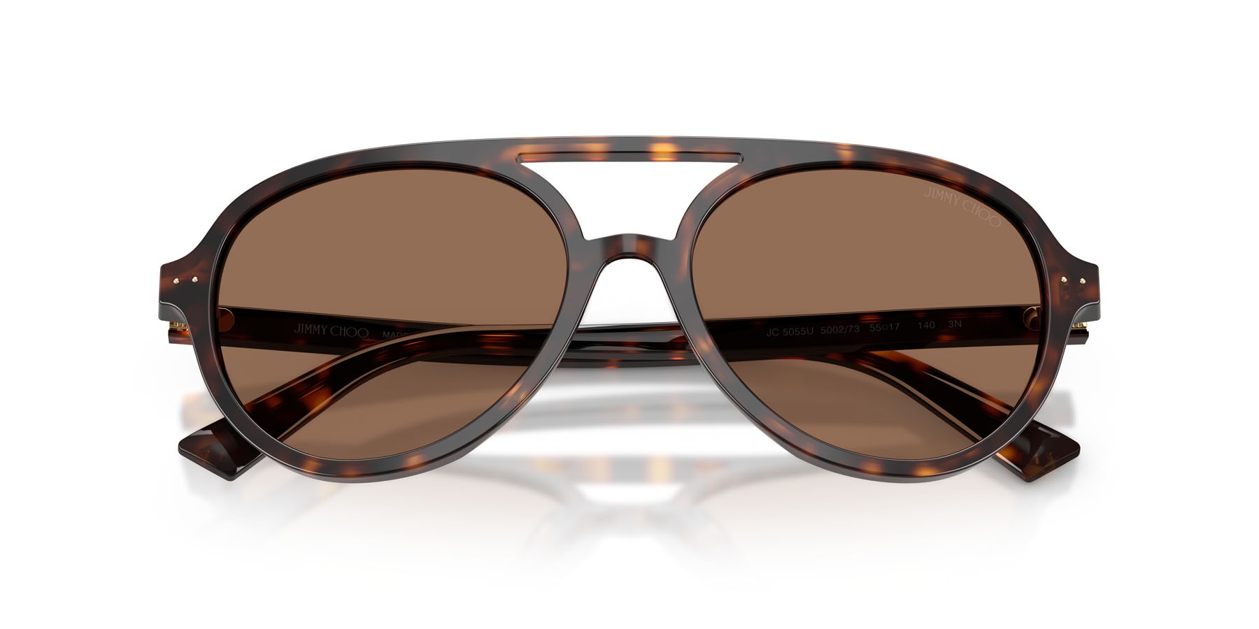 Sunglasses Jimmy Choo JC 5055U (500273) color havana shape aviator lenses marrone scuro