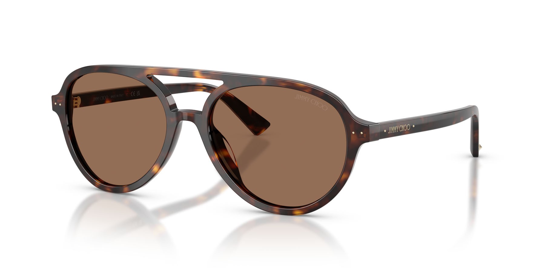 Sunglasses Jimmy Choo JC 5055U (500273) color havana shape aviator lenses marrone scuro