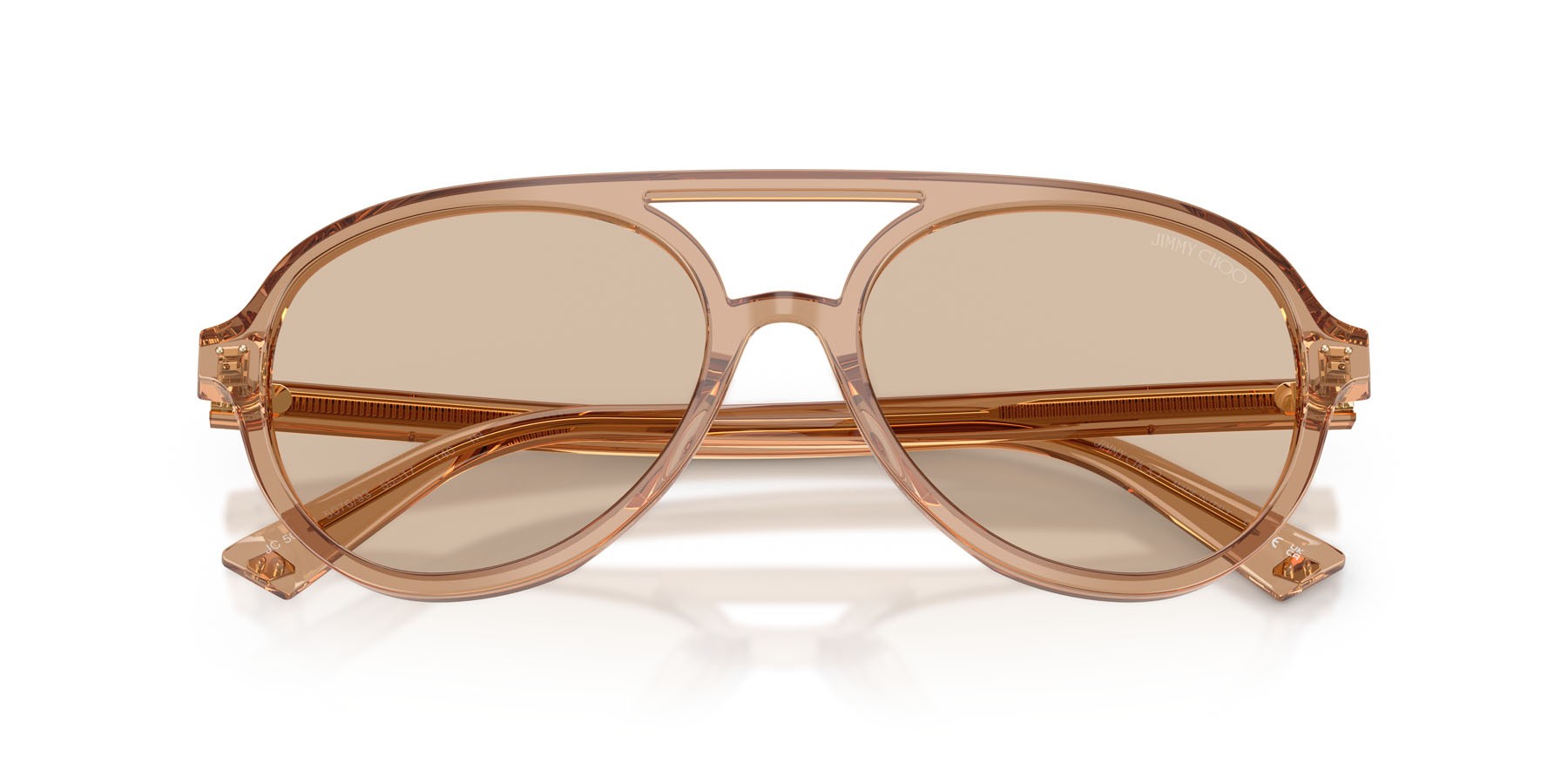 Occhiali da sole Jimmy Choo JC 5055U (507693) colore tan trasparente forma aviator lenti marrone