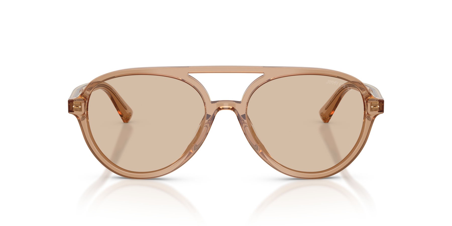 Occhiali da sole Jimmy Choo JC 5055U (507693) colore tan trasparente forma aviator lenti marrone