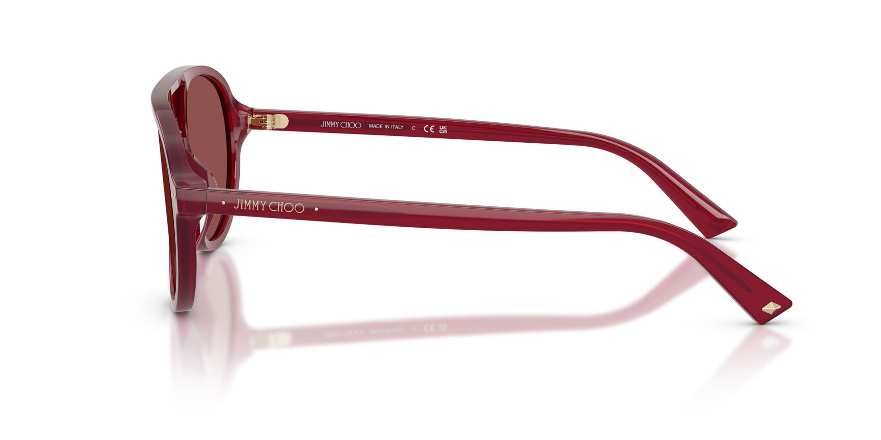Occhiali da sole Jimmy Choo JC 5055U (508175) colore mirtillo opalino forma aviator lenti violetto scuro