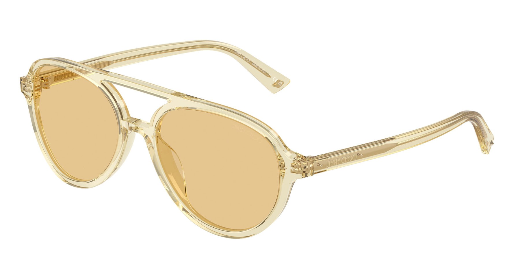 Sunglasses Jimmy Choo JC 5055U (5083/8) color giallo trasparente shape aviator lenses giallo