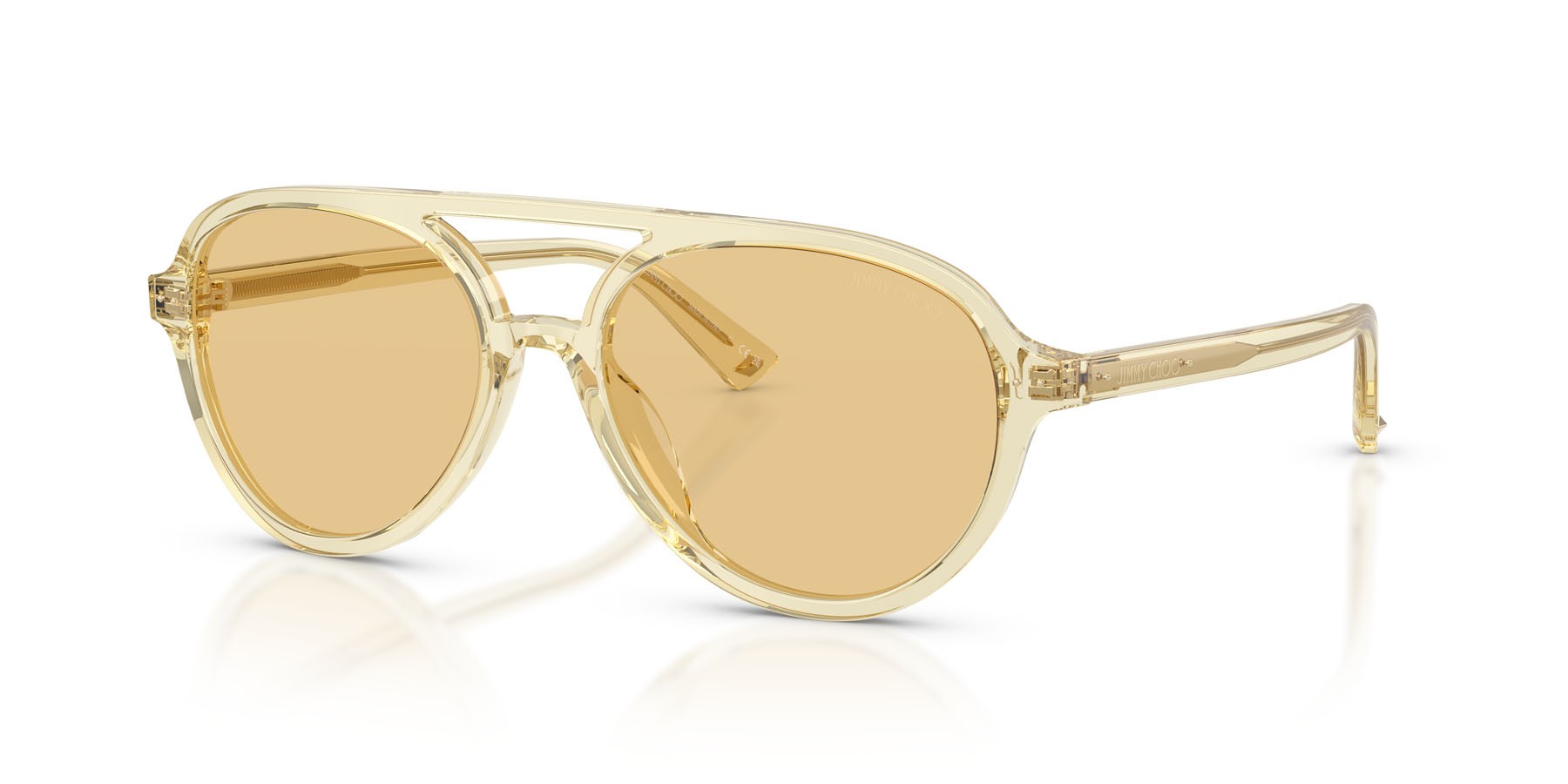 Sunglasses Jimmy Choo JC 5055U (5083/8) color giallo trasparente shape aviator lenses giallo