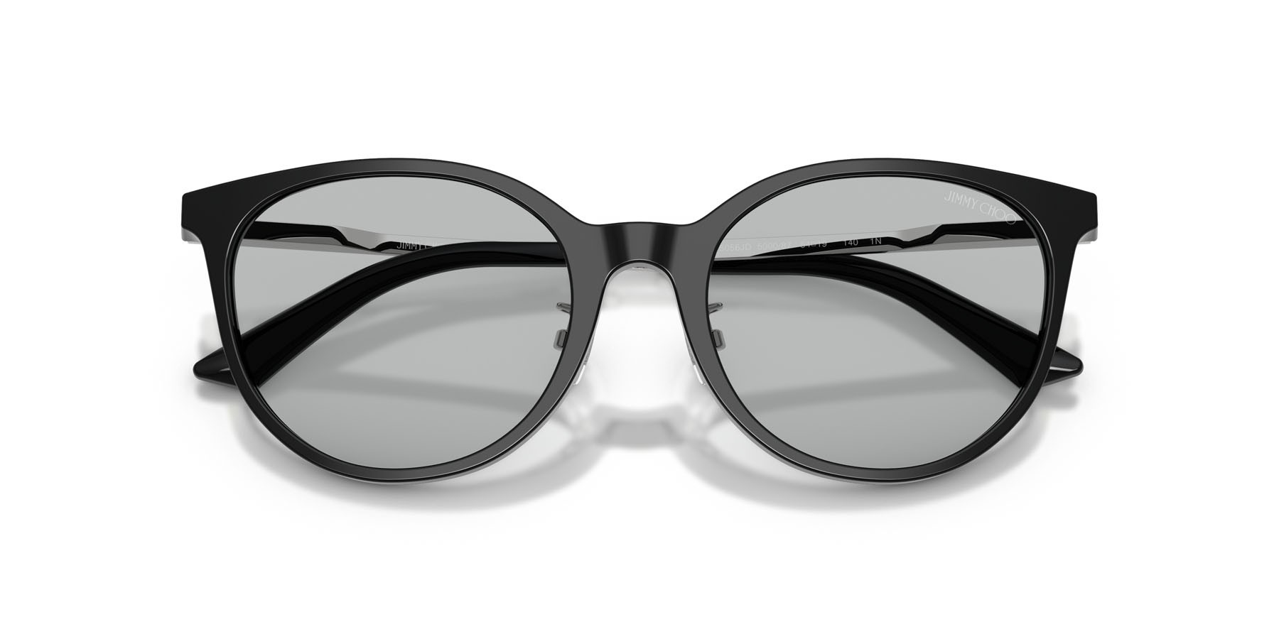 Occhiali da sole Jimmy Choo JC 5056JD (500087) colore nero forma pantos lenti grigio chiaro