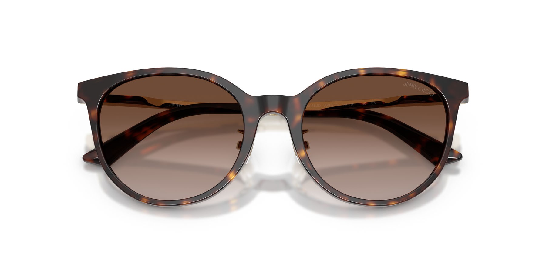 Occhiali da sole Jimmy Choo JC 5056JD (500213) colore havana forma pantos lenti marrone sfumato