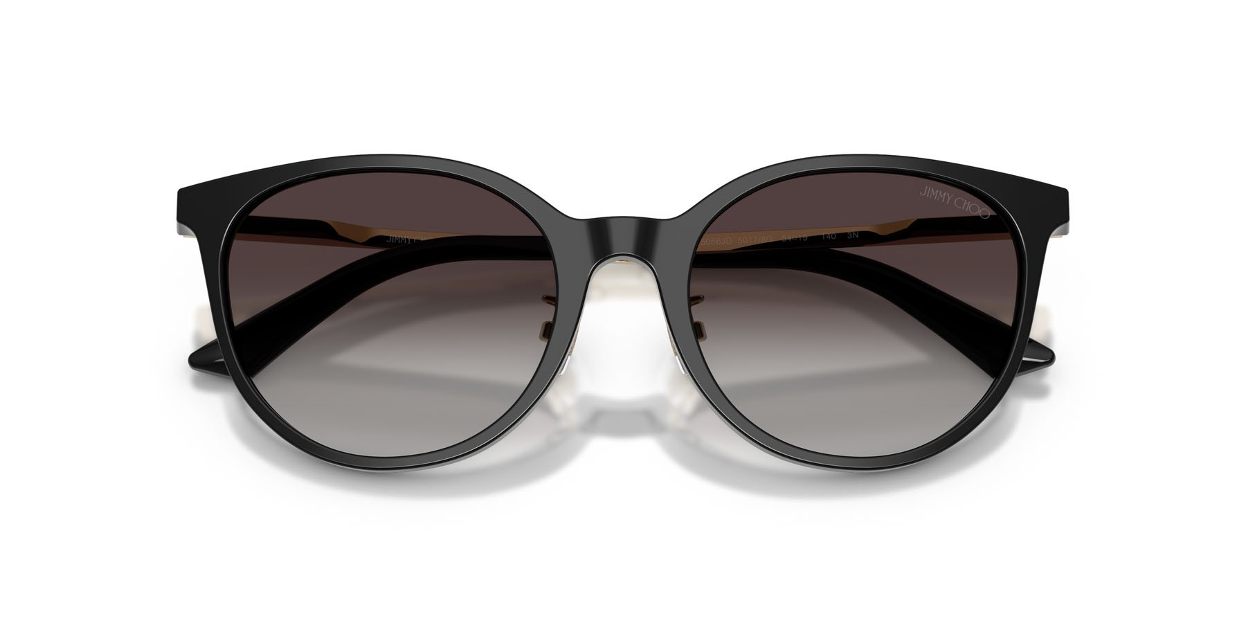 Occhiali da sole Jimmy Choo JC 5056JD (50178G) colore nero forma pantos lenti grigio sfumato